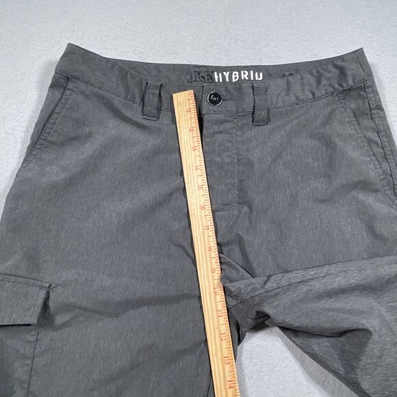 BKE Buckle Cargo Hybrid Shorts Mens 30 Grey Athletic Fit Flat Front‎ Pockets 10" - Picture 6 of 11